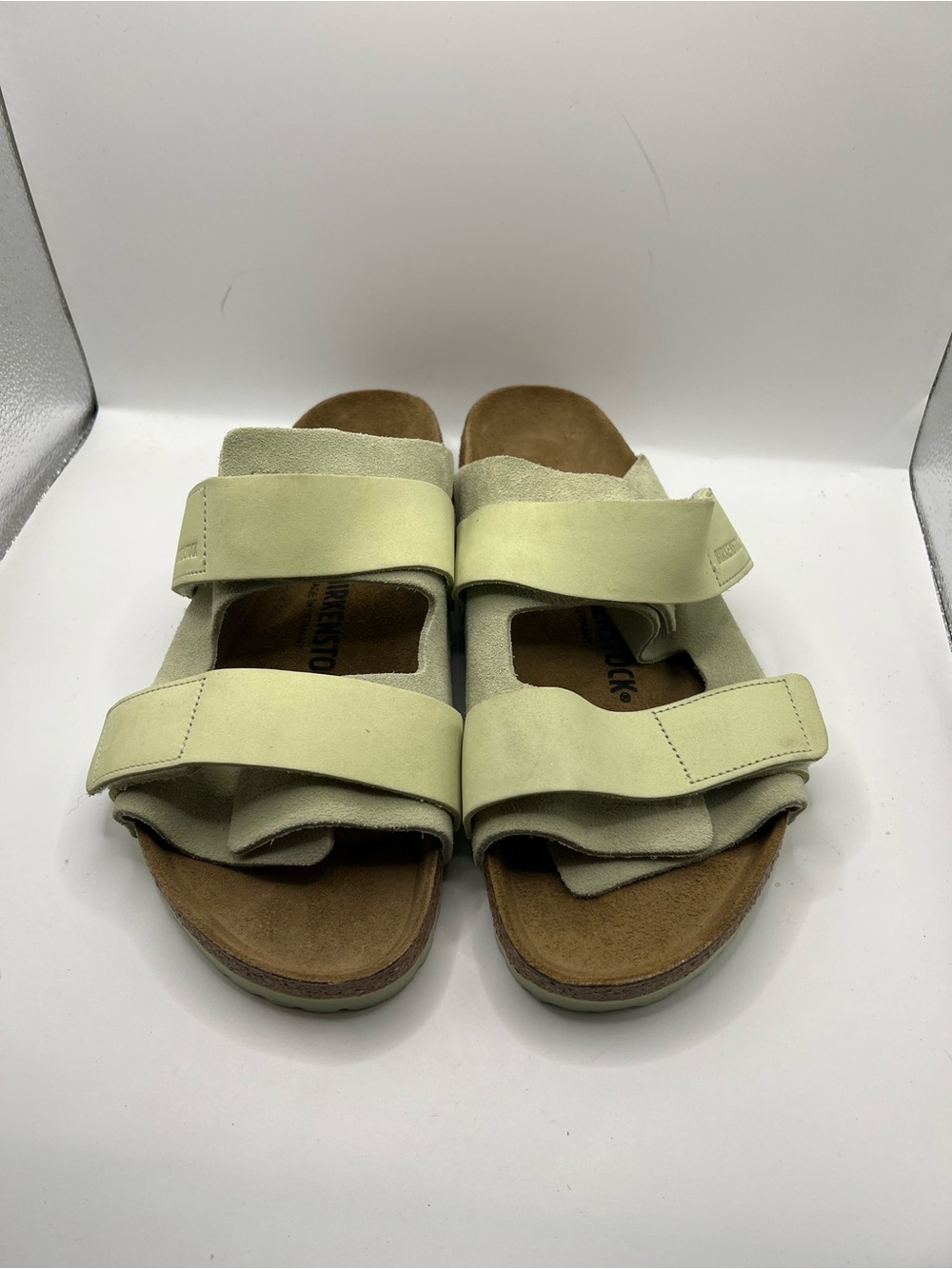 Birkenstock Arizona Suede Sandals - Pale Green - Picture 7 of 14